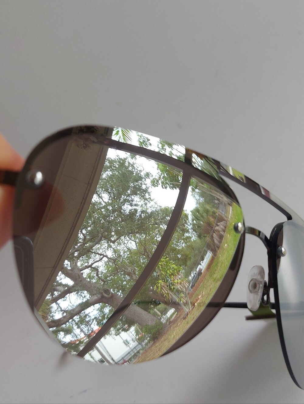 Panama Jack Men's Silver Mirrored Aviator Sunglasses